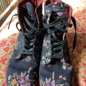 Floral soft doc martens